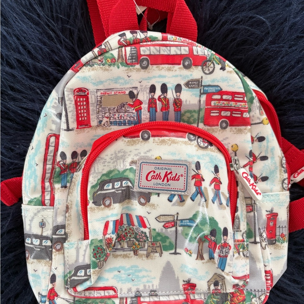 Cath Kidston London Scene Backpack with Red Accents
